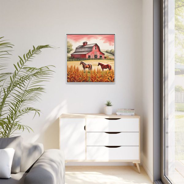 1060453033798626057_2048.jpeg Farm Barn With Horse Framed Canvas