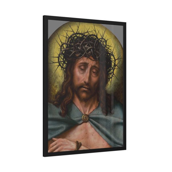 Christ as the Man of Sorrows by Quentin Metsys Framed Poster