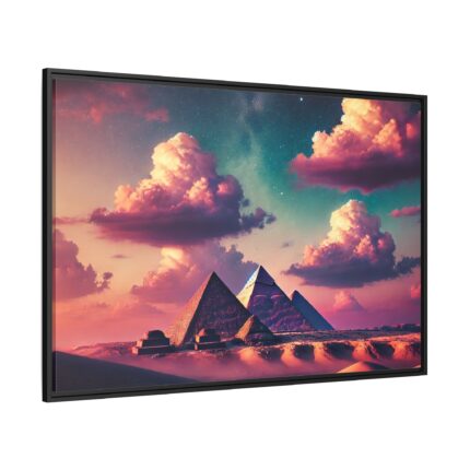 Pyramids During Evening Framed Canvas