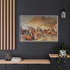 Battle Pyramids Framed Canvas