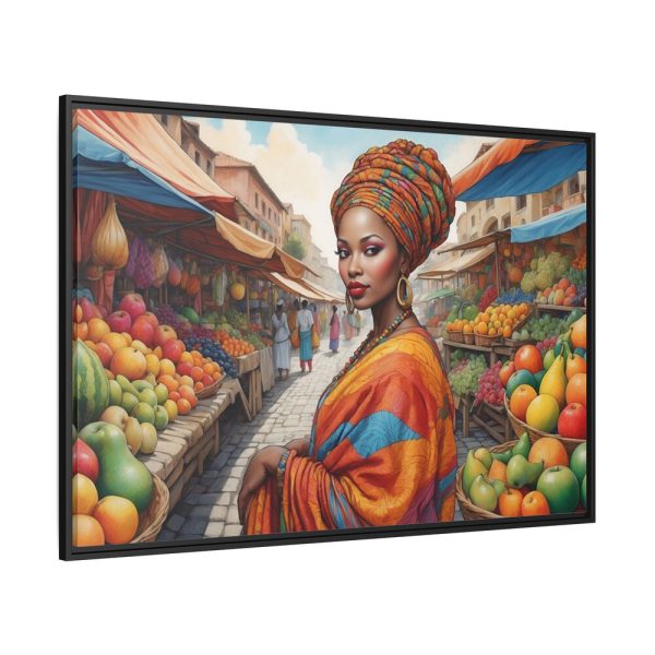 Marketplace With Fruit Stalls I Framed Canvas