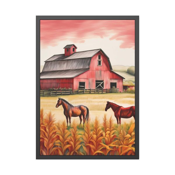 11097009730879702110_2048.jpeg Farm Barn With Horse Framed Poster