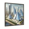 11099394047543905916_2048.jpeg Modern Pyramids in Contemporary Setting Framed Canvas