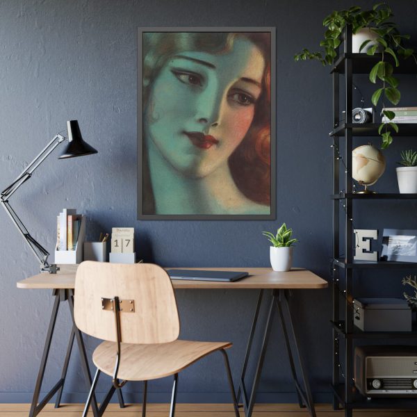 Head of Girl With Long Blonde Hair Framed Poster