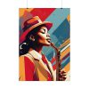 11348808677094607095_2048.jpeg Beautiful Black Woman Jazz Musician Poster