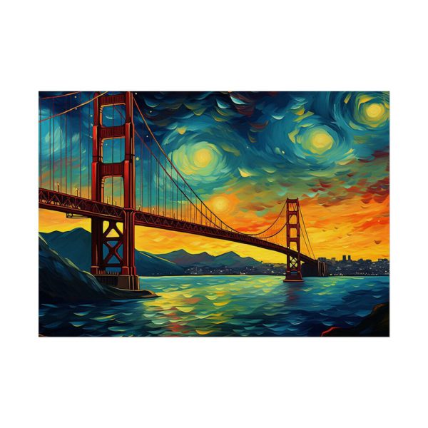 11365161914644610140_2048.jpeg Colorful and Dramatic Golden Gate Bridge Poster