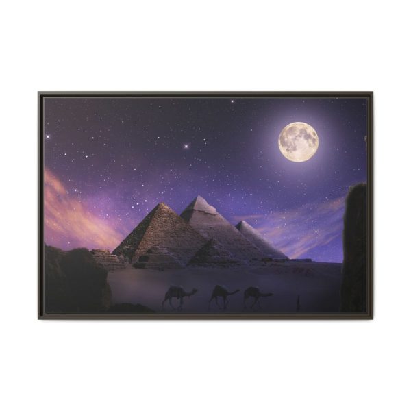 11413031816426312782_2048.jpeg Bedouin Near the Pyramids Framed Canvas