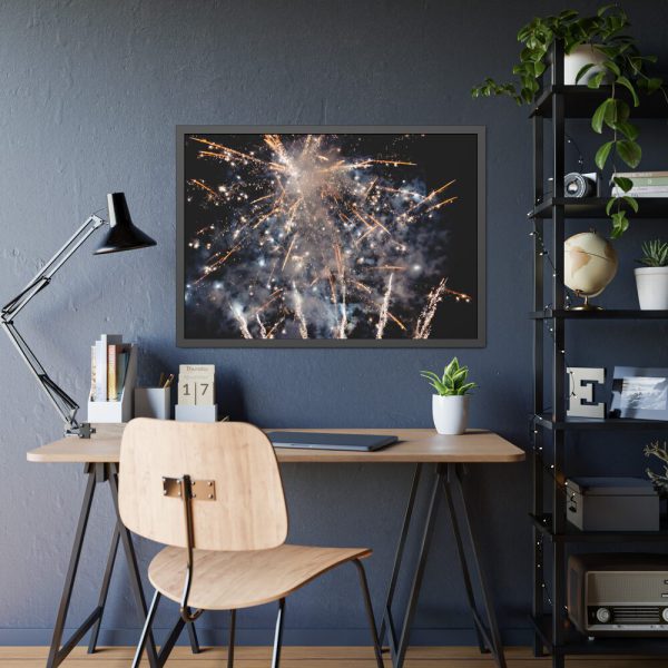 Fireworks for New Year Framed Poster