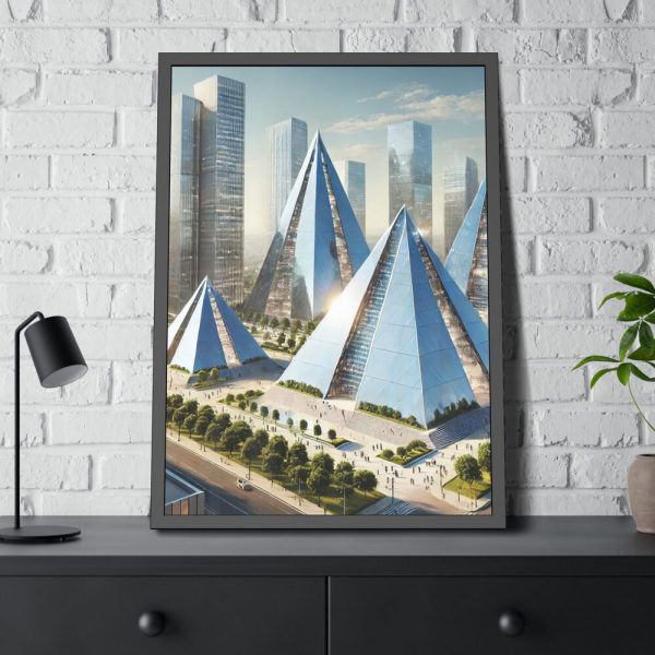 11589170244497619234_2048-1.jpeg Modern Pyramids in Contemporary Setting Framed Poster