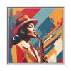 11596450476572667969_2048.jpeg Beautiful Black Woman Jazz Musician Framed Canvas