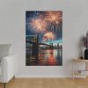 Brooklyn Bridge NYC Fireworks Standard Canvas
