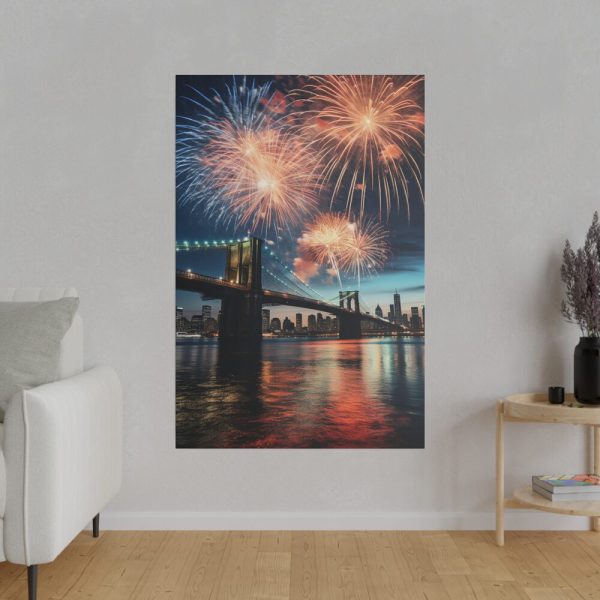 Brooklyn Bridge NYC Fireworks Standard Canvas