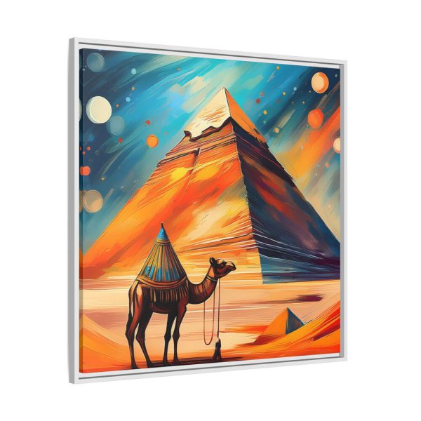 11678746193301080757_2048.jpeg Camel and Pyramid Framed Canvas