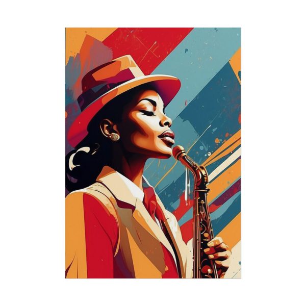 1169052402928562433_2048.jpeg Beautiful Black Woman Jazz Musician Poster