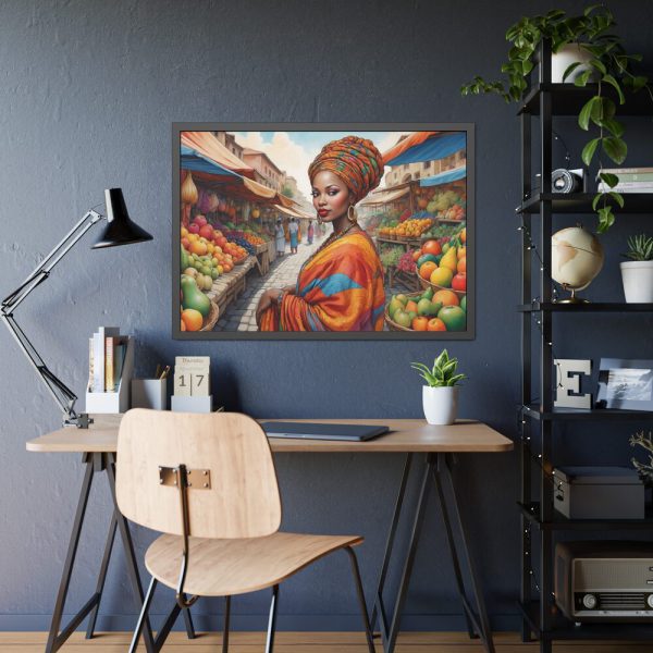 Marketplace With Fruit Stalls I Framed Poster