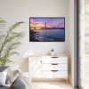 Sunset Over Golden Gate Bridge Framed Canvas