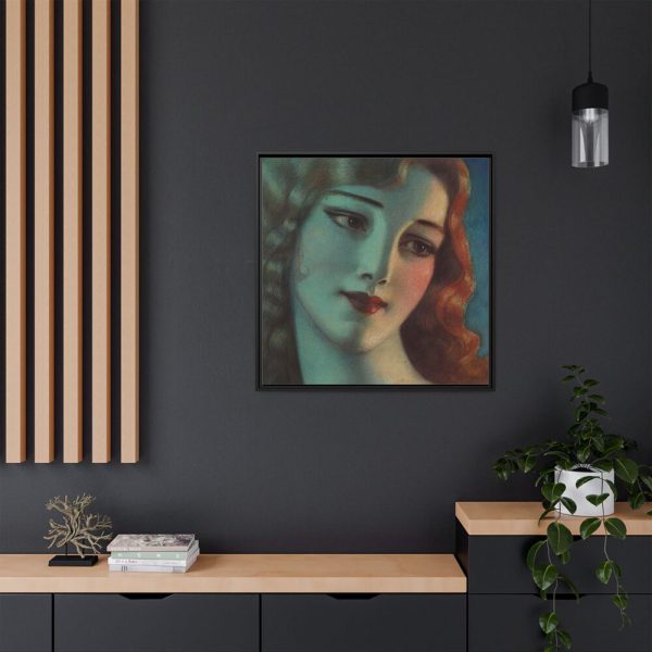 11953494185387890005_2048.jpeg Head of Girl With Long Blonde Hair Framed Canvas