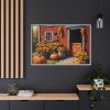 11954364366743710394_2048.jpeg Barn Pumpkin Flowers Autumn Framed Canvas