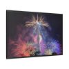 Fireworks at Eiffel Tower Framed Canvas