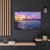 Sunset Over Golden Gate Bridge Framed Canvas