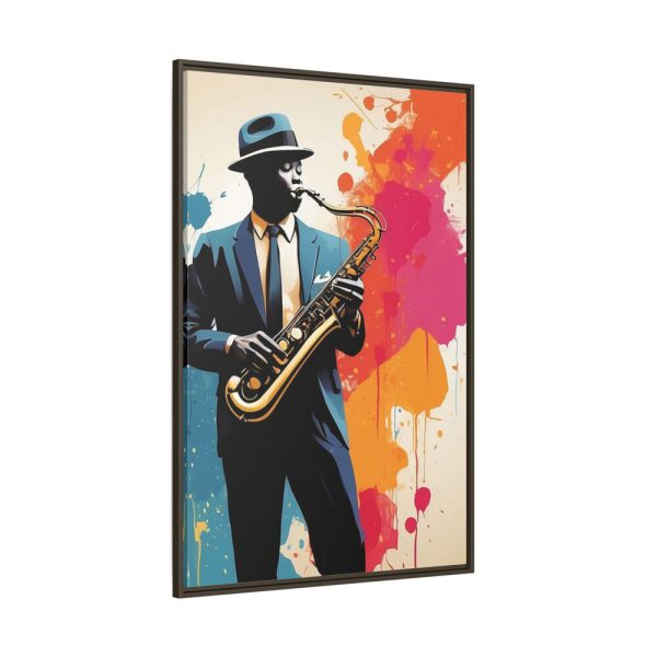 12015607139519316735_2048.jpeg Abstract Saxophone Jazz Player Art Framed Canvas