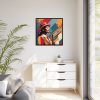 12021966253909726754_2048.jpeg Beautiful Black Woman Jazz Musician Framed Canvas