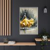 12036533478788254753_2048.jpeg Graceful Woman in Bright Yellow Dress Framed Canvas