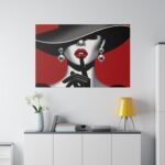 The woman With Large Black Hat Standard Canvas - Image 4