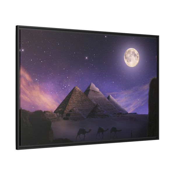 12178165356499868170_2048.jpeg Bedouin Near the Pyramids Framed Canvas