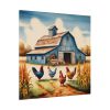 12393598025772899445_2048.jpeg Barn Farm With Chickens Standard Canvas