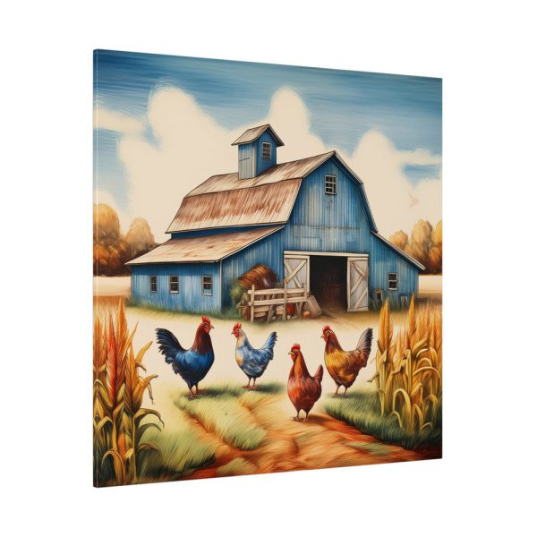 12393598025772899445_2048.jpeg Barn Farm With Chickens Standard Canvas