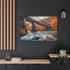Autumn Bridge Art II Framed Canvas