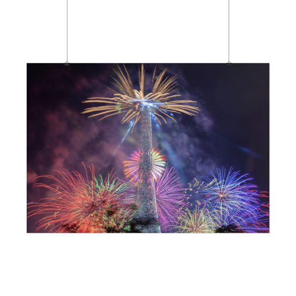 Fireworks at Eiffel Tower Poster
