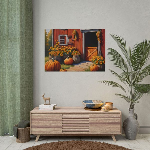 12535095455194352421_2048.jpeg Barn Pumpkin Flowers Autumn Poster