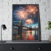 12572671542262424885_2048-1.jpeg Brooklyn Bridge NYC Fireworks Framed Poster