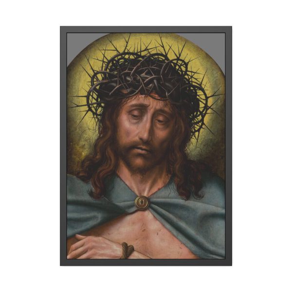 Christ as the Man of Sorrows by Quentin Metsys Framed Poster