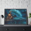 12638770864912017860_2048.jpeg Steam Locomotive On A Bridge Framed Poster