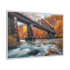 Autumn Bridge Art II Framed Canvas