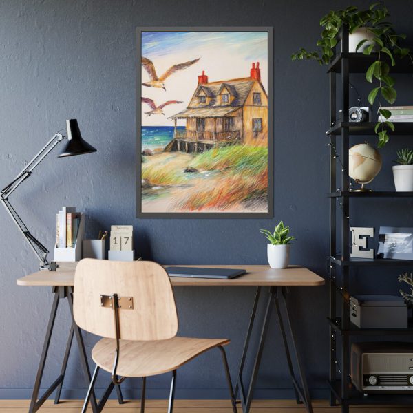 12731255927000904596_2048.jpeg Summer Seaside Cottage Framed Poster