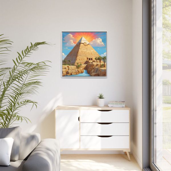Egypt Pyramid Framed Canvas