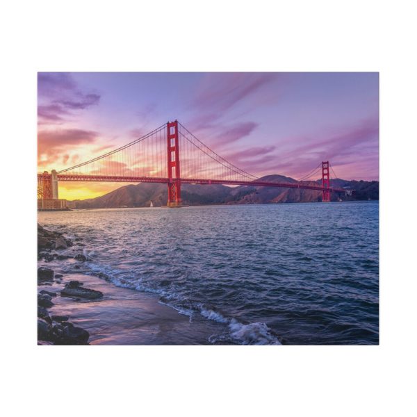 12760053843456638754_2048.jpeg Sunset Over Golden Gate Bridge Standard Canvas