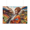 Marketplace With Fruit Stalls I Poster