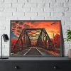12873996471216835309_2048.jpeg Autumn Bridge Art I Framed Poster