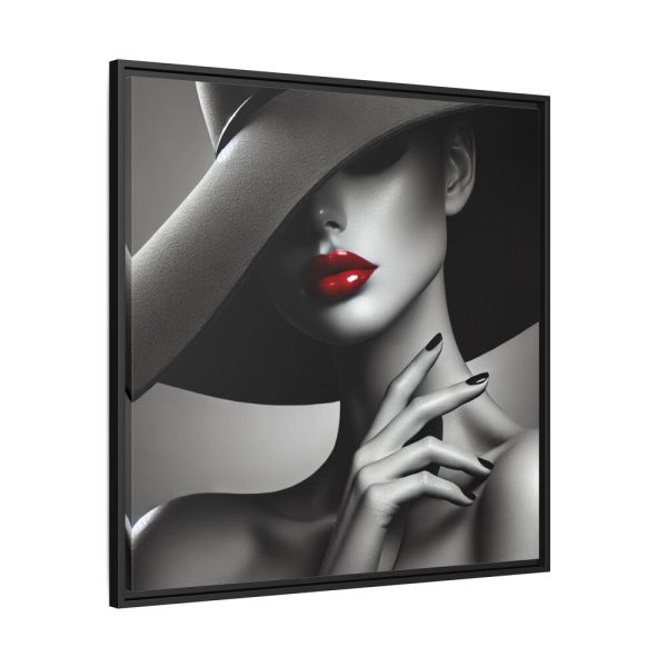 12895176897307141627_2048.jpeg High-Fashion Portrait of Woman Framed Canvas