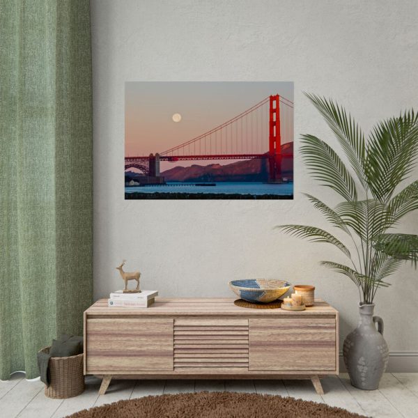 12940035658333076389_2048.jpeg Full Moon Over Golden Gate Bridge Poster