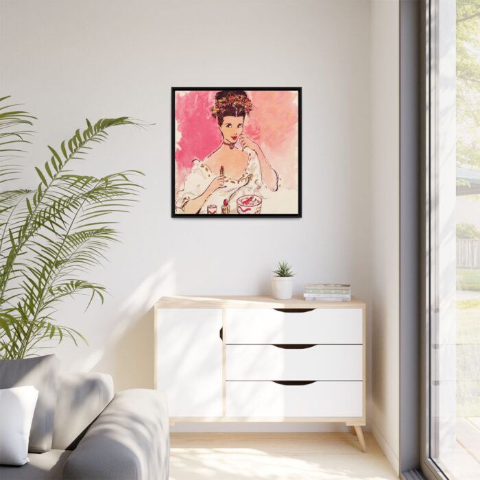 Female Glamour Face Framed Canvas - Image 3