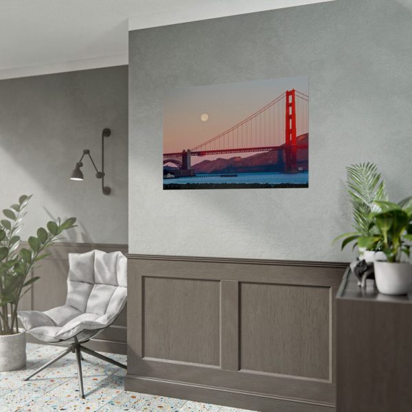 13118522076389699201_2048.jpeg Full Moon Over Golden Gate Bridge Poster