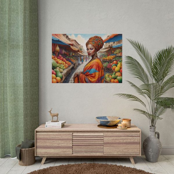 Marketplace With Fruit Stalls I Poster