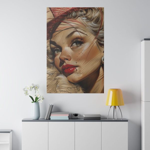 Vintage Glamor Portrait Standard Canvas