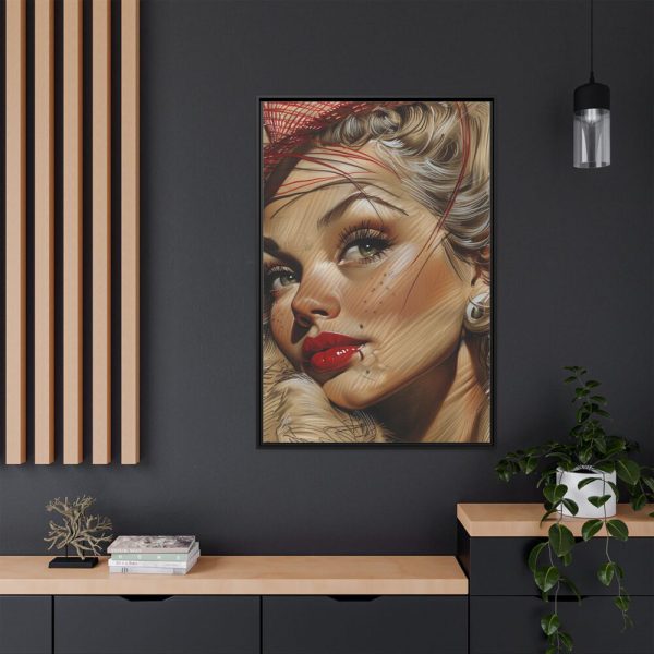 13399725192199526211_2048.jpeg Vintage Glamor Portrait Framed Canvas